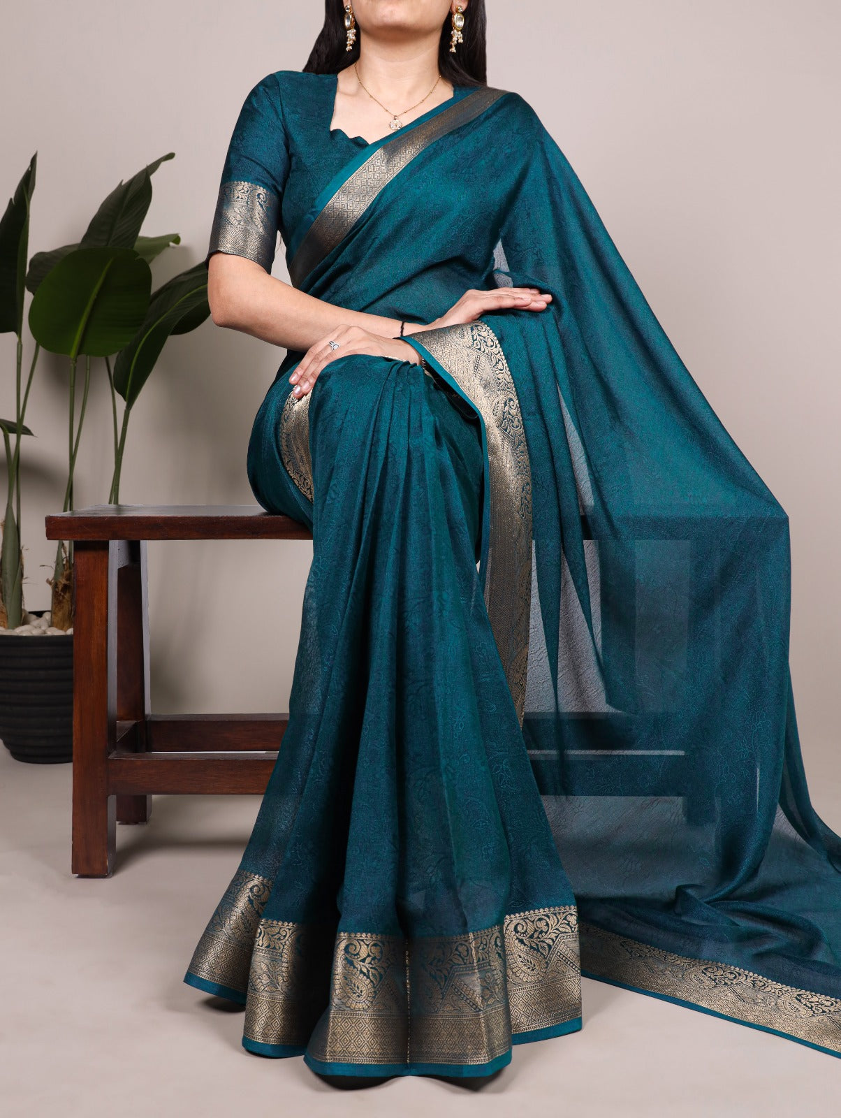 Kayatri New Premium Marsh Mello Saree with Traditional Zari Work