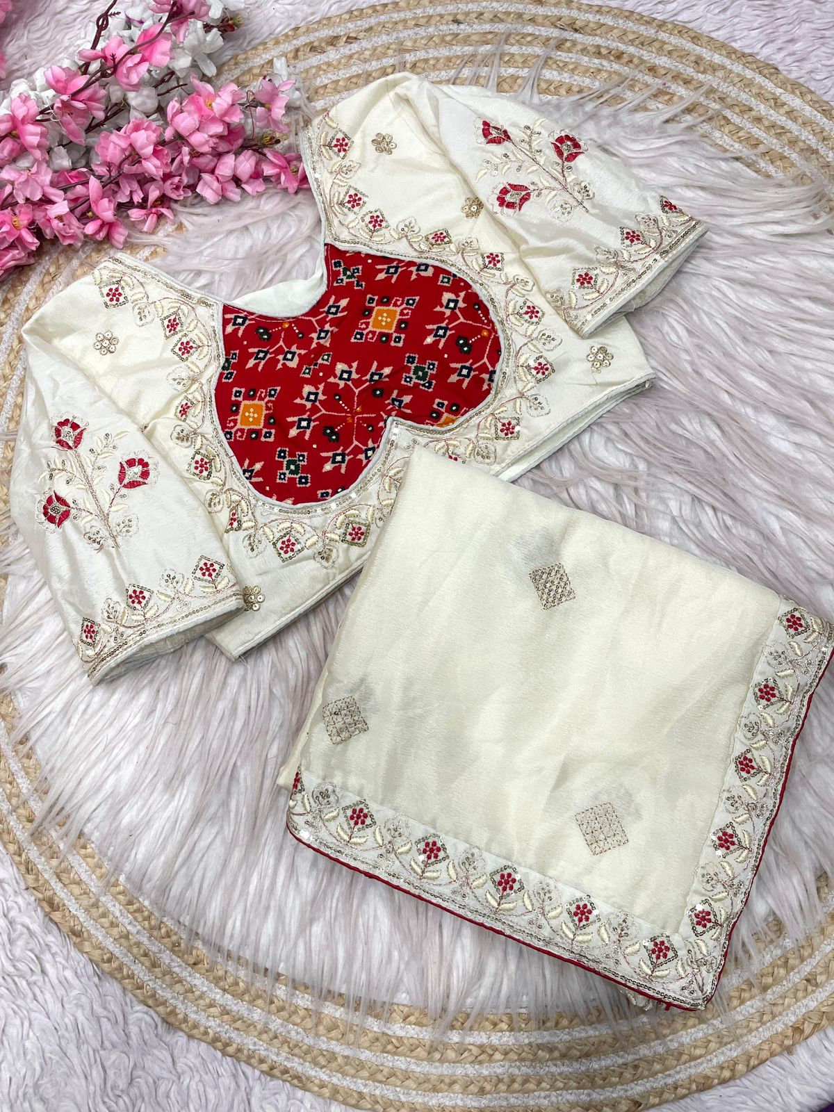 Kayatri New Designer Chinnon Silk Saree with Elegant Sequin Embellishments