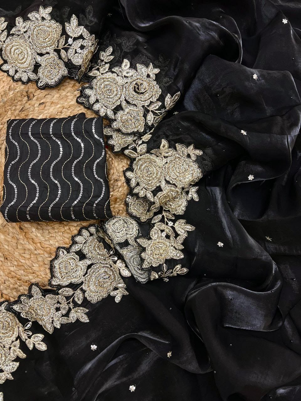 Kayatri New Party Wear Jimicho Saree with Elegant Cutwork Border