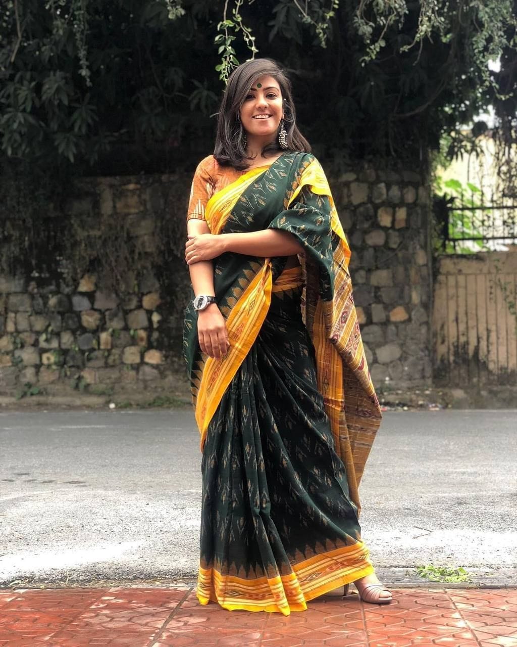 Kayatri New Pure Cotton Jaipur Block Print Saree with Blouse