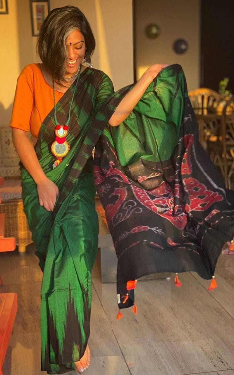 Kayatri New Pure Cotton Jaipur Block Print Saree with Blouse