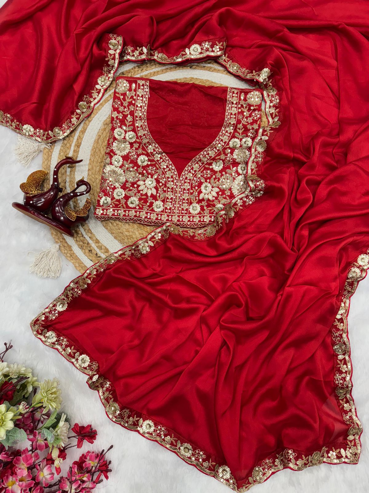 Kayatri New Festive Rangoli Silk Saree with Heavy Sequin Embroidery