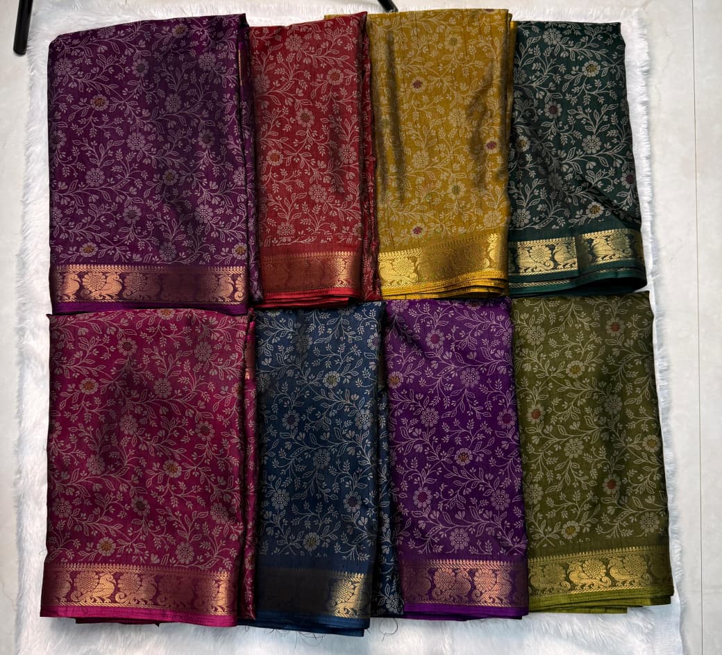 Kayatri New Premium Dola Silk Saree in Black with Pen Kalamkari Design and Zari Weaving