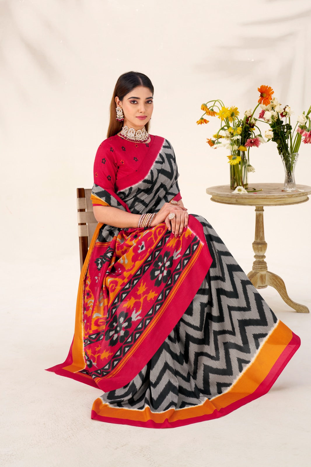 Kayatri New Graceful Tasar Silk Printed Saree Lightweight  Elegant