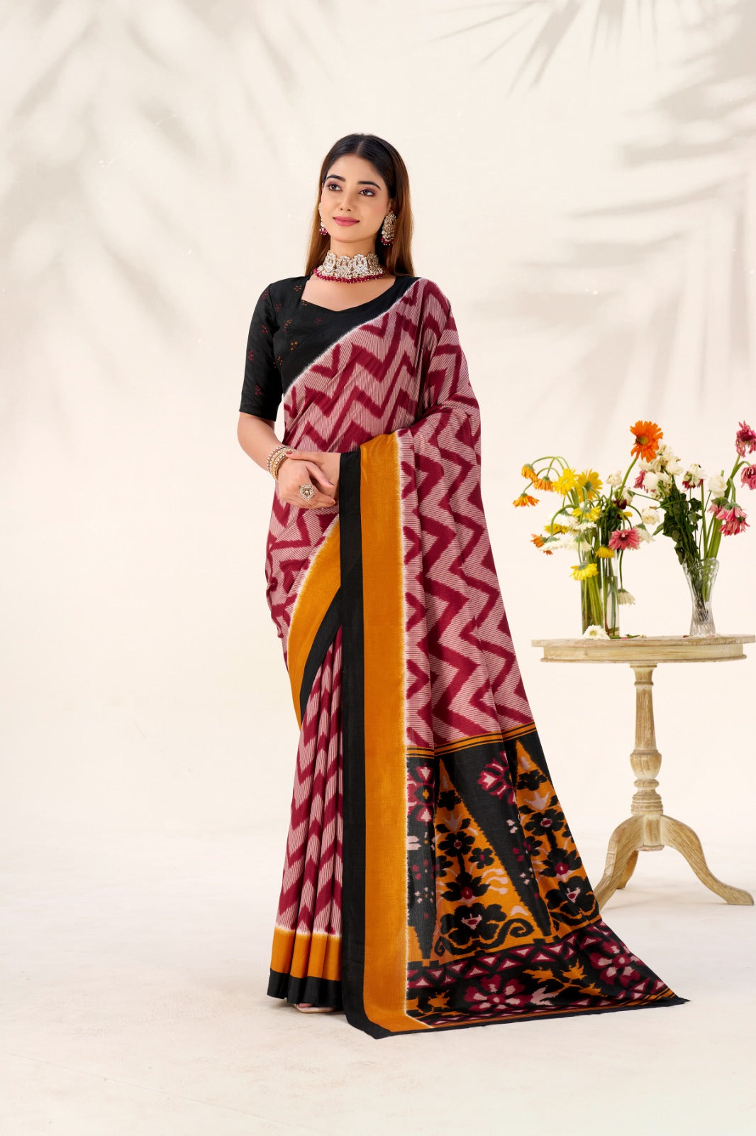 Kayatri New Graceful Tasar Silk Printed Saree Lightweight  Elegant