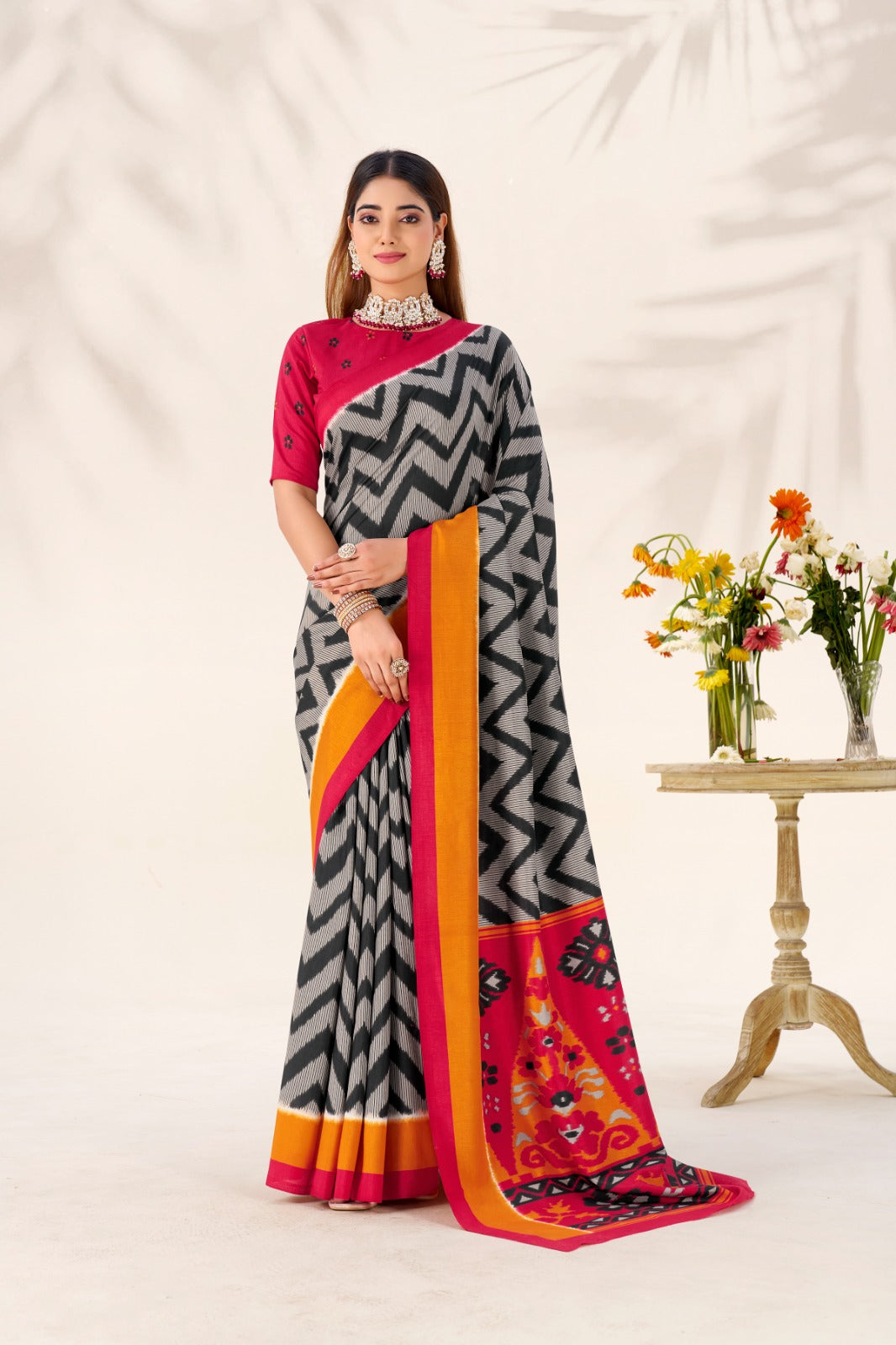 Kayatri New Graceful Tasar Silk Printed Saree Lightweight  Elegant