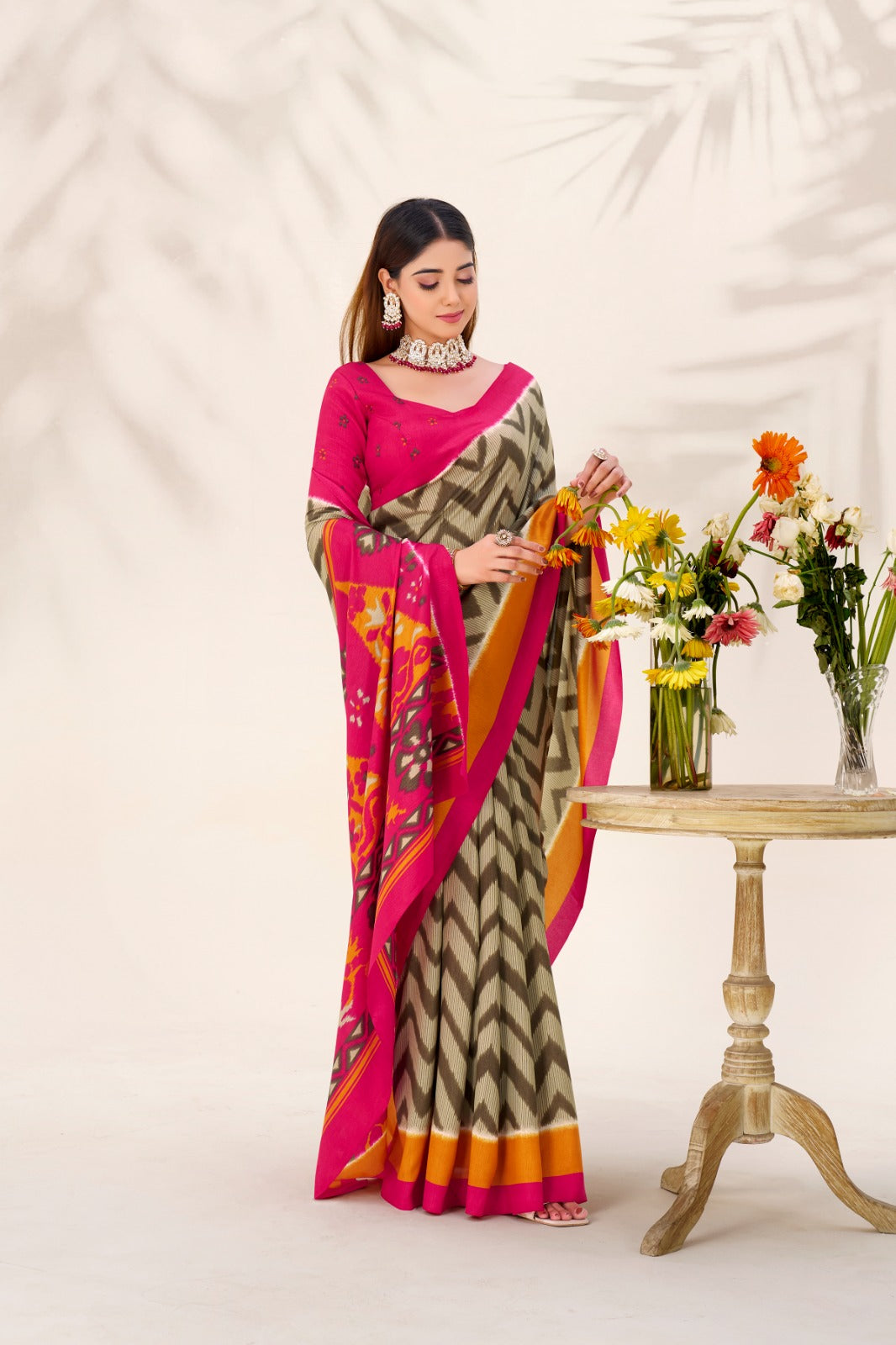 Kayatri New Graceful Tasar Silk Printed Saree Lightweight  Elegant