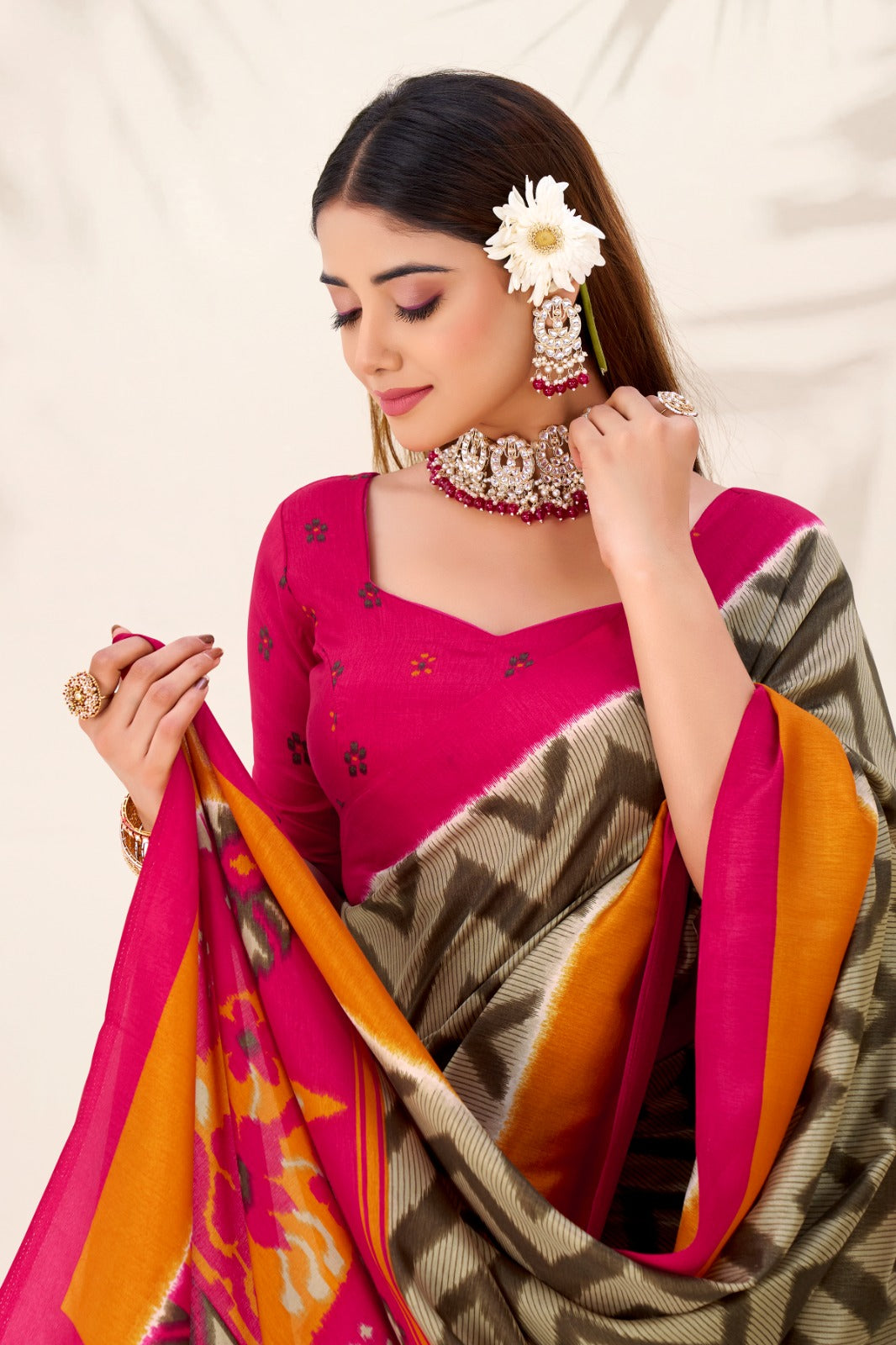 Kayatri New Graceful Tasar Silk Printed Saree Lightweight  Elegant
