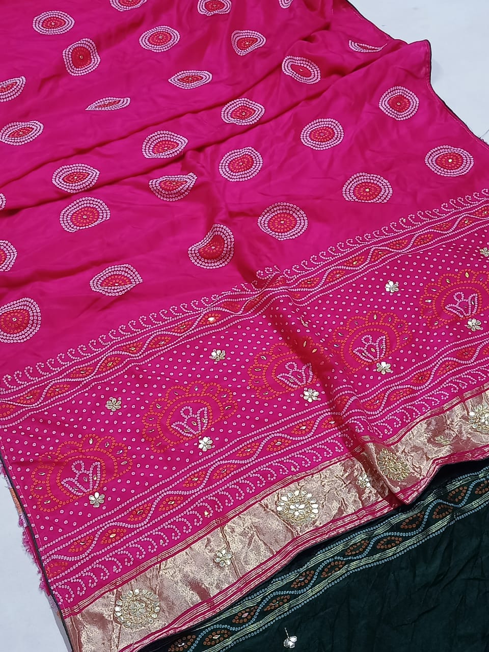 Kayatri New Traditional Heritage Bandhej Saree in Pure Russian Silk with Blouse