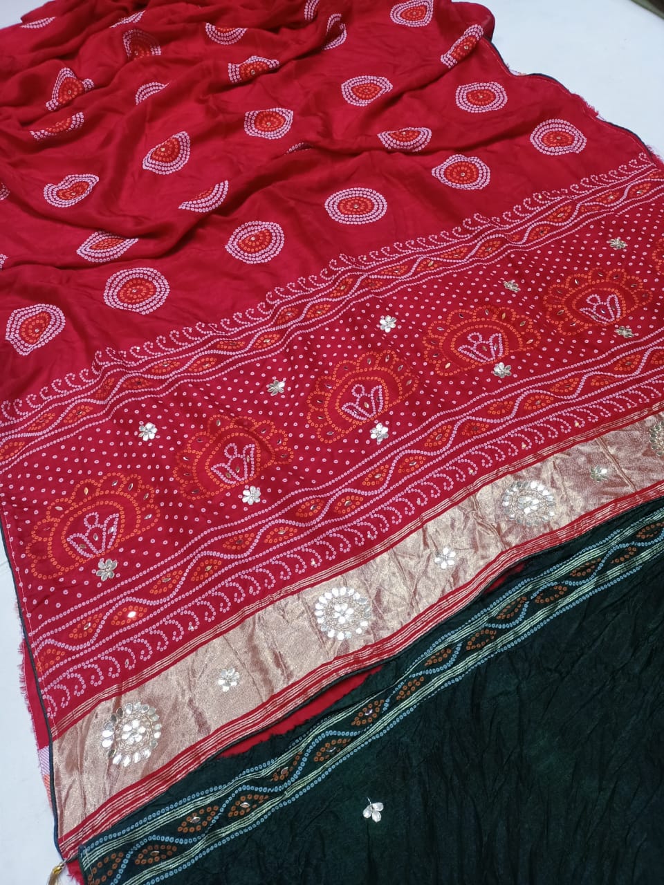 Kayatri New Traditional Heritage Bandhej Saree in Pure Russian Silk with Blouse