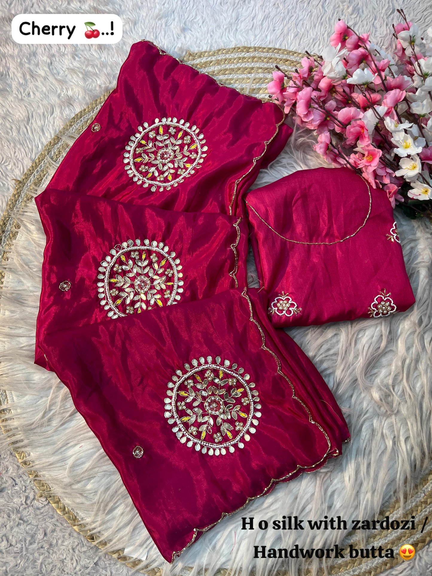 Kayatri New Designer H.O Silk Zardozi Saree with Heavy Mono Work Contrast Blouse