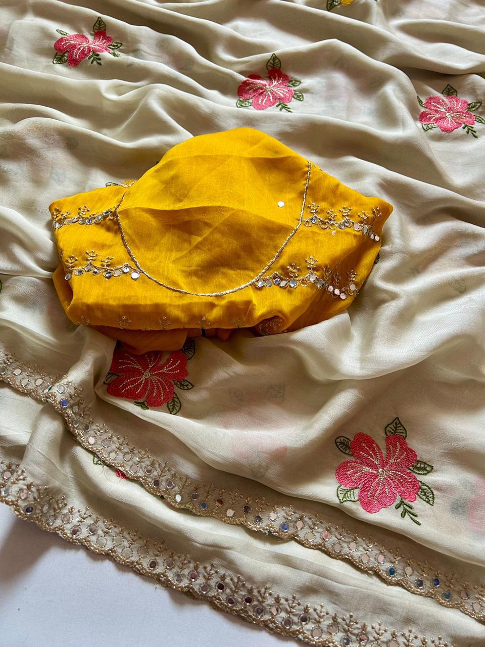 Kayatri New Trendy Fancy Work Ranglori Saree with Heavy Designer Blouse