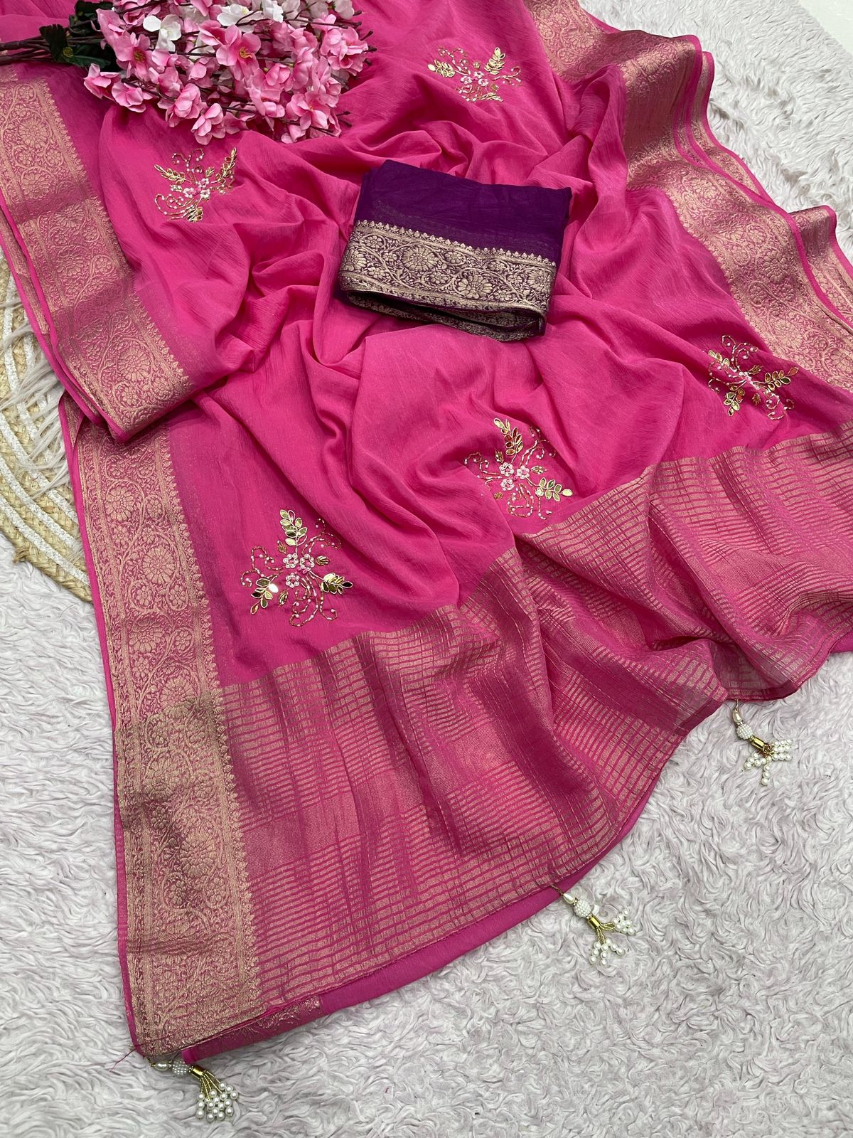 Kayatri New Classic Simar Silk Saree with Exclusive Cutdana Embellishment