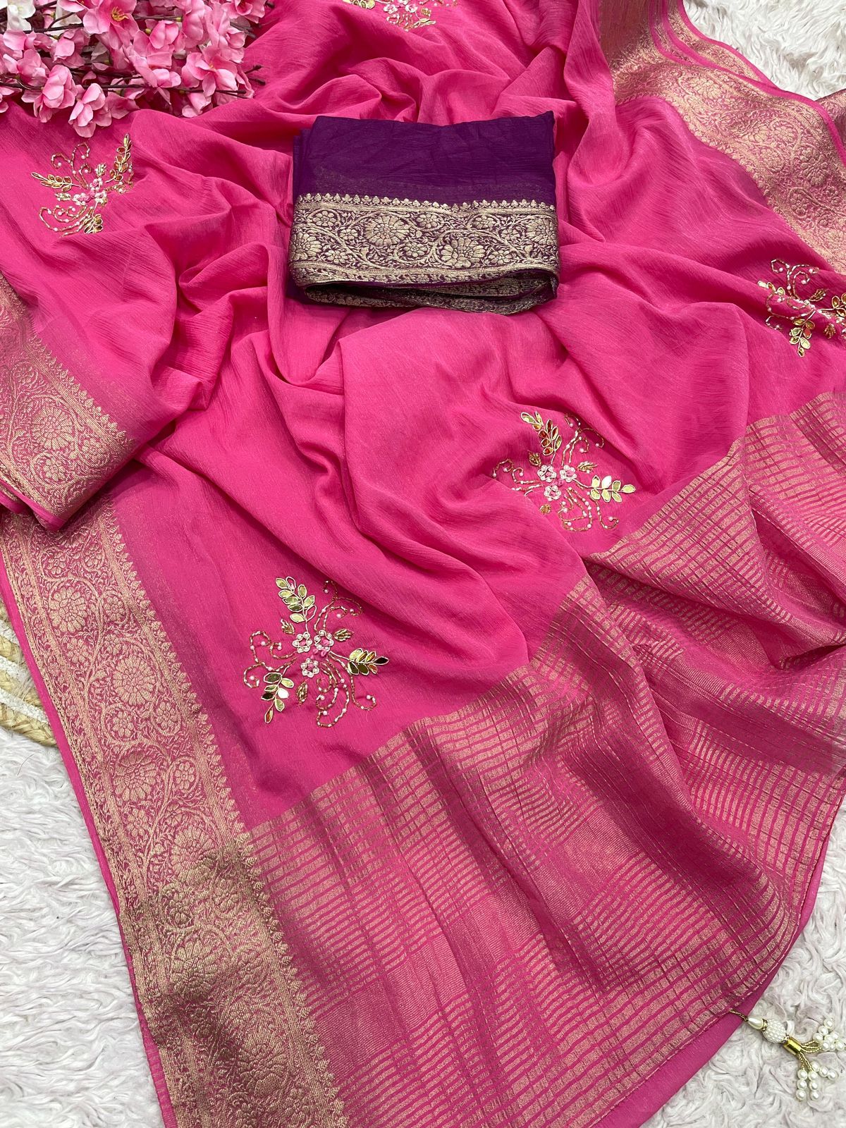 Kayatri New Classic Simar Silk Saree with Exclusive Cutdana Embellishment