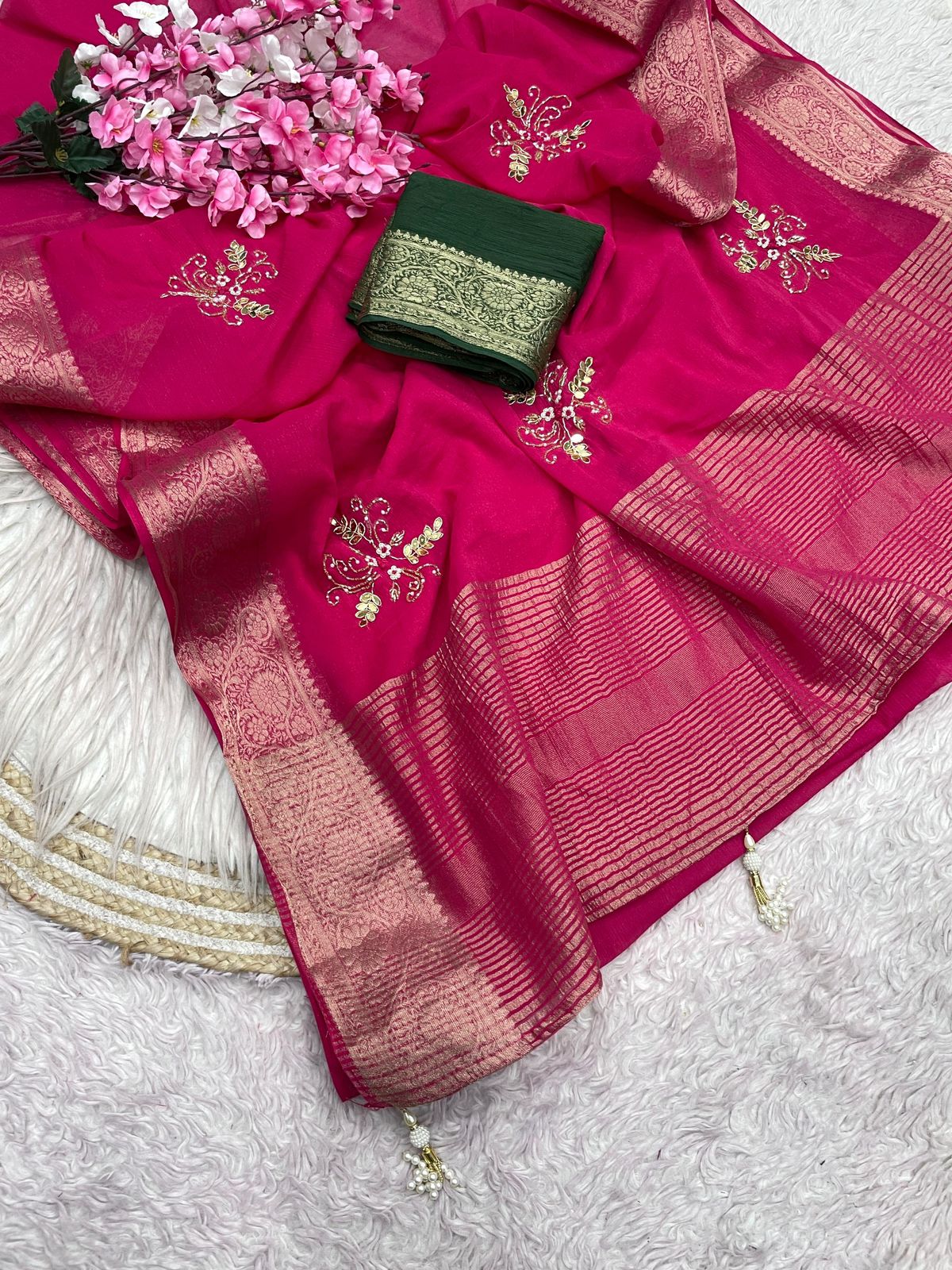 Kayatri New Classic Simar Silk Saree with Exclusive Cutdana Embellishment