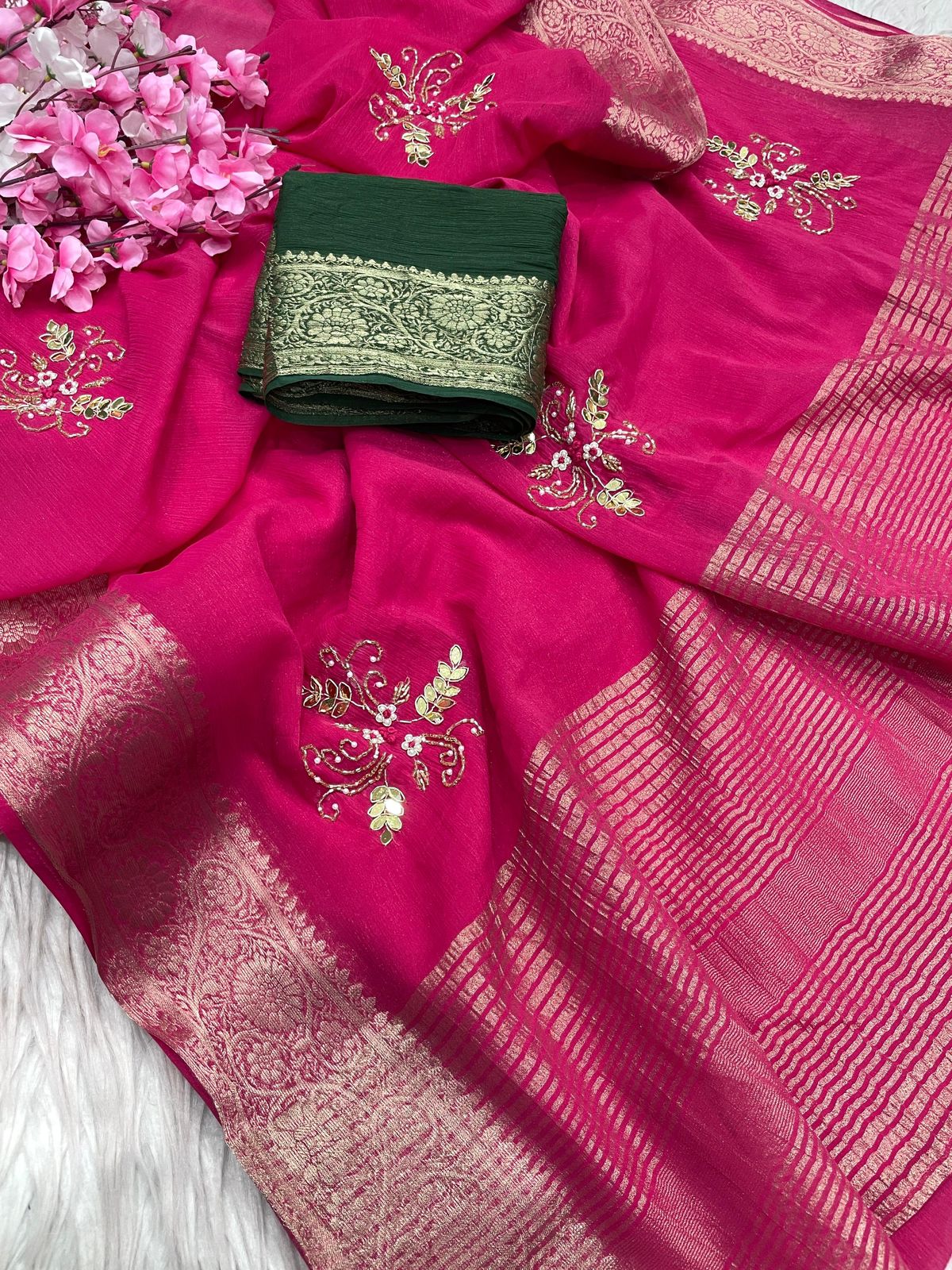 Kayatri New Classic Simar Silk Saree with Exclusive Cutdana Embellishment