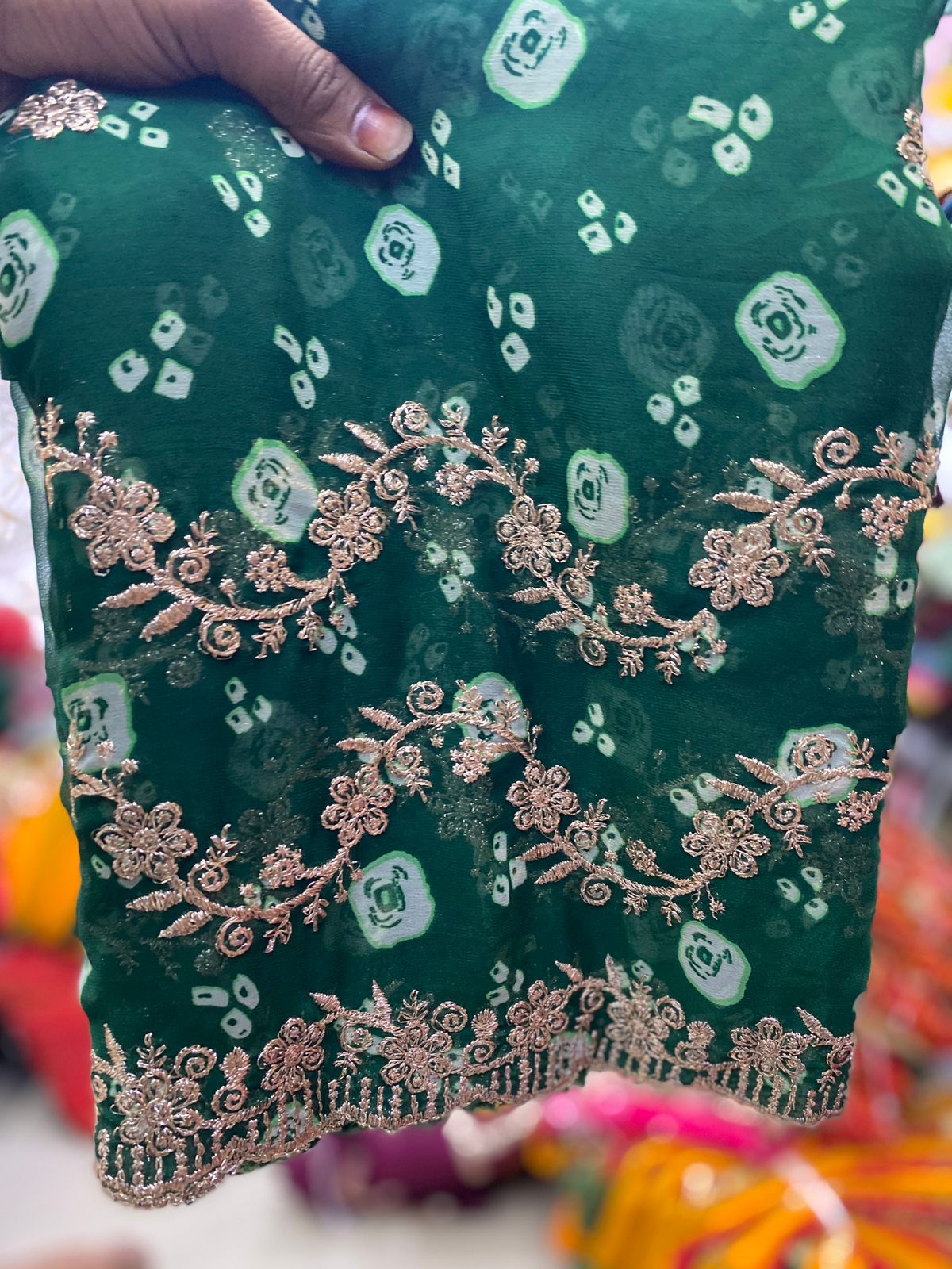 Kayatri New Royal Women Choice Bandhani Print Georgette Saree with Zari Highlights