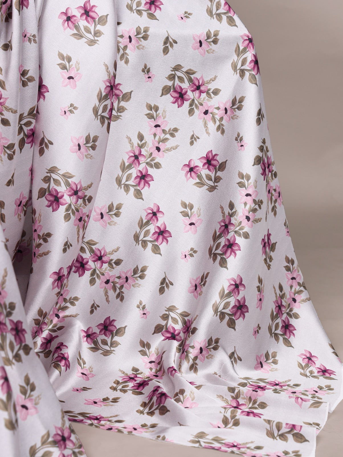 Kayatri New Graceful Satin Silk Saree with All-Over Floral Motifs