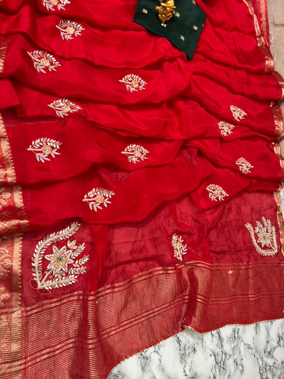 Kayatri New Premium H.O. Silk Zari Saree with Elegant Handwork Detailing