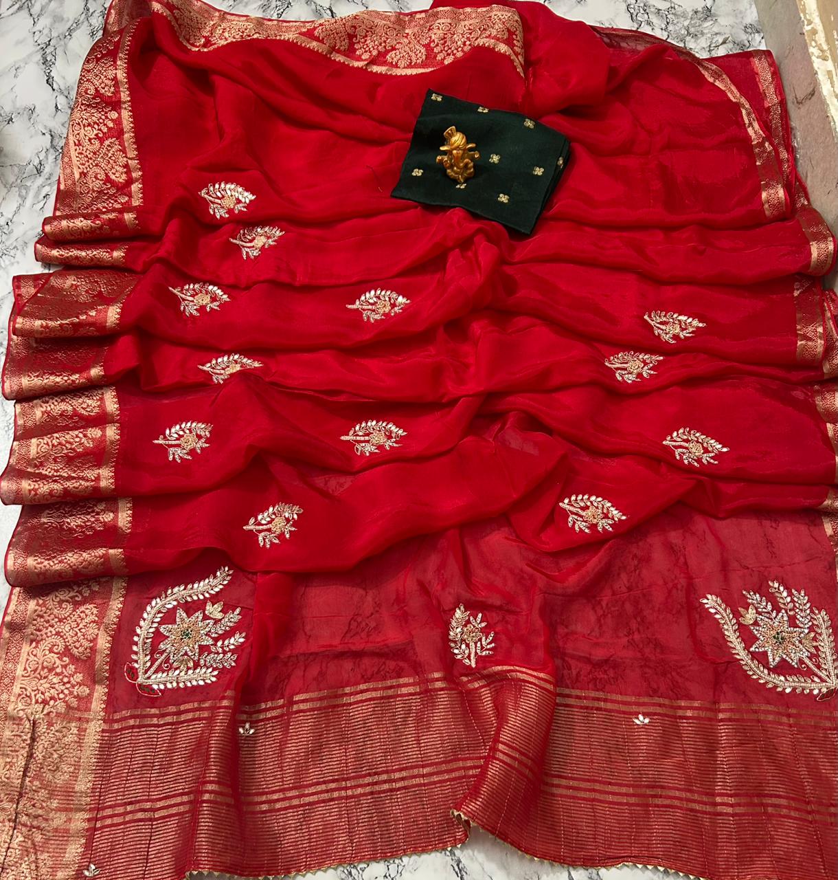 Kayatri New Premium H.O. Silk Zari Saree with Elegant Handwork Detailing