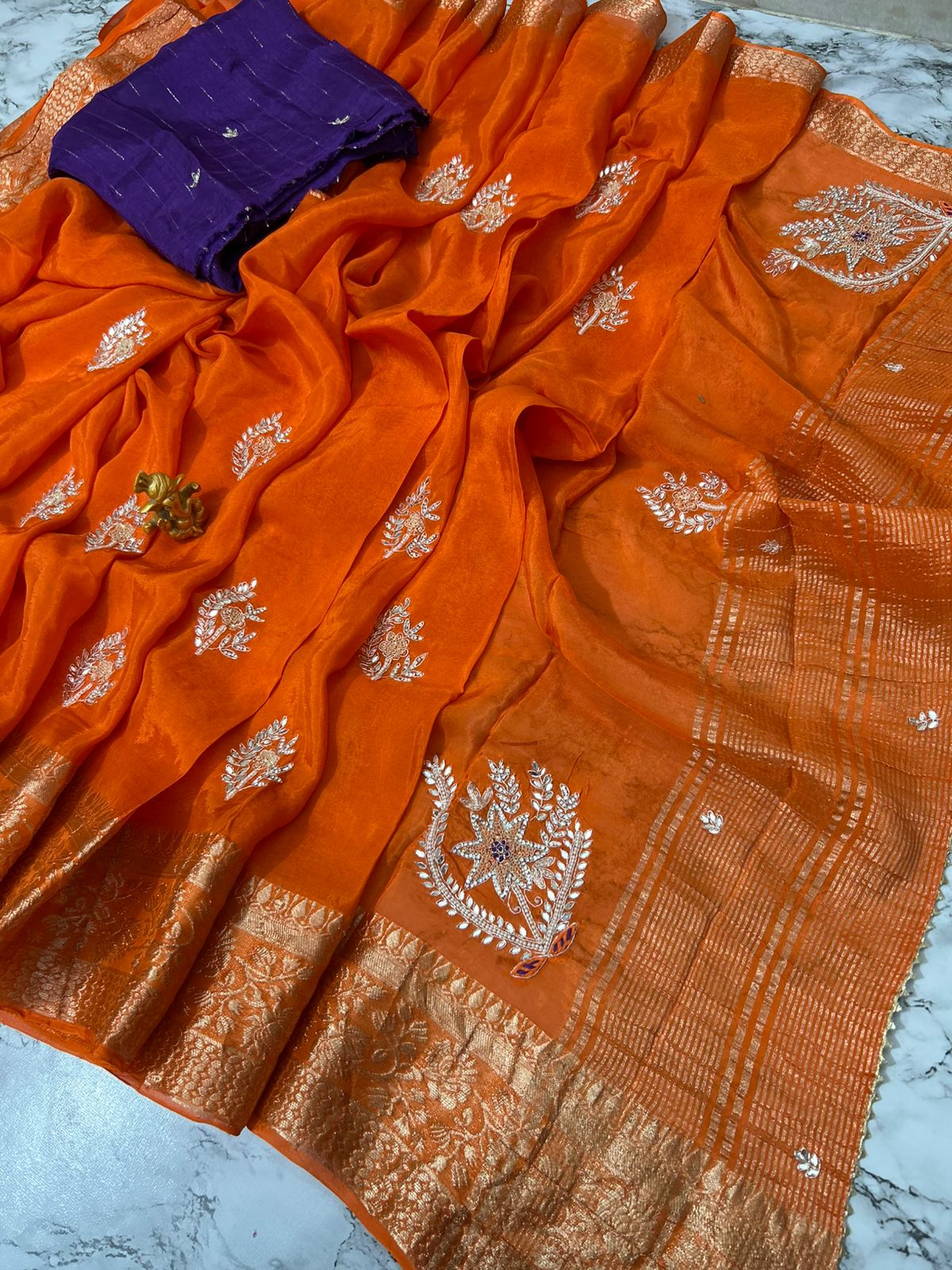 Kayatri New Premium H.O. Silk Zari Saree with Elegant Handwork Detailing