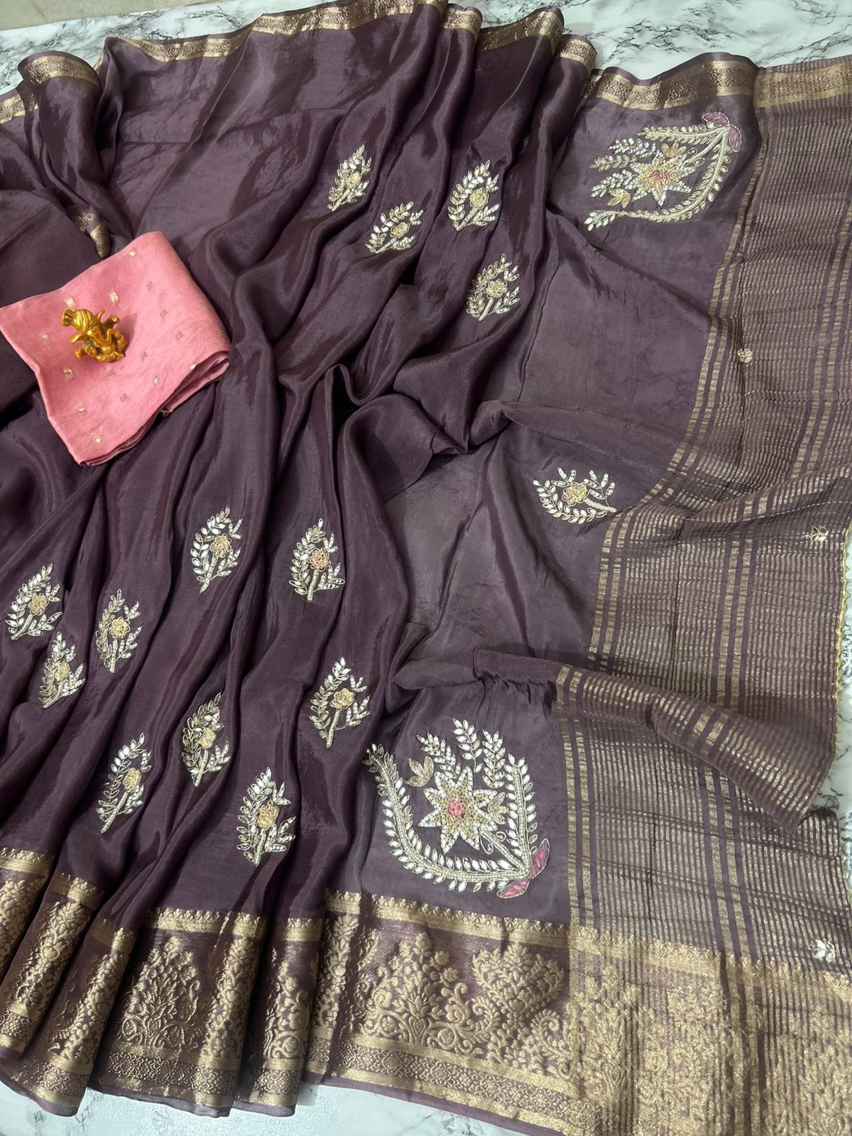 Kayatri New Premium H.O. Silk Zari Saree with Elegant Handwork Detailing