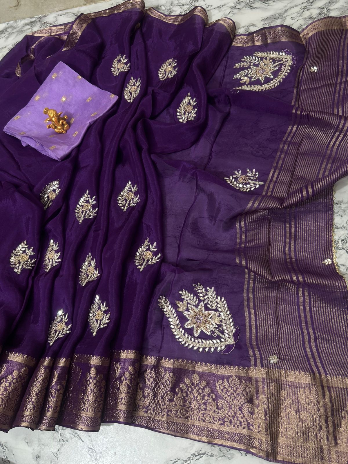 Kayatri New Premium H.O. Silk Zari Saree with Elegant Handwork Detailing