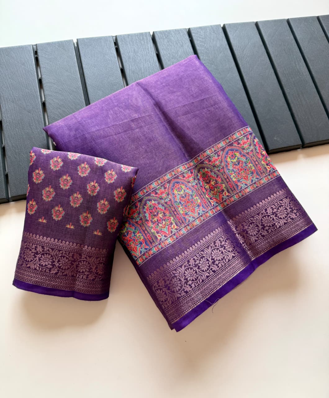 Kayatri New Pure Tissue Erode Silk Saree with Full Jari Jacquard Weave Kalamkari Digital Print