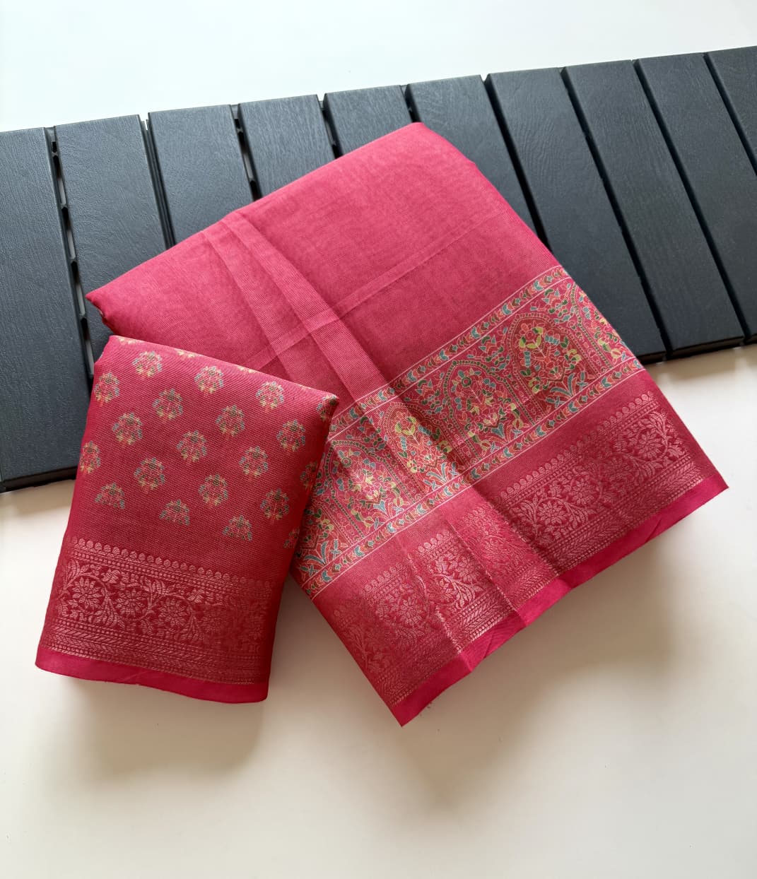 Kayatri New Pure Tissue Erode Silk Saree with Full Jari Jacquard Weave Kalamkari Digital Print