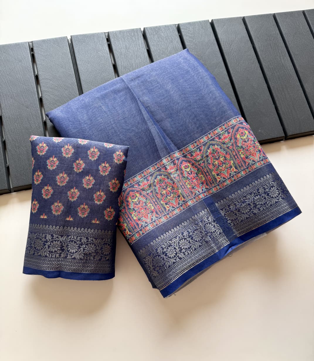 Kayatri New Pure Tissue Erode Silk Saree with Full Jari Jacquard Weave Kalamkari Digital Print