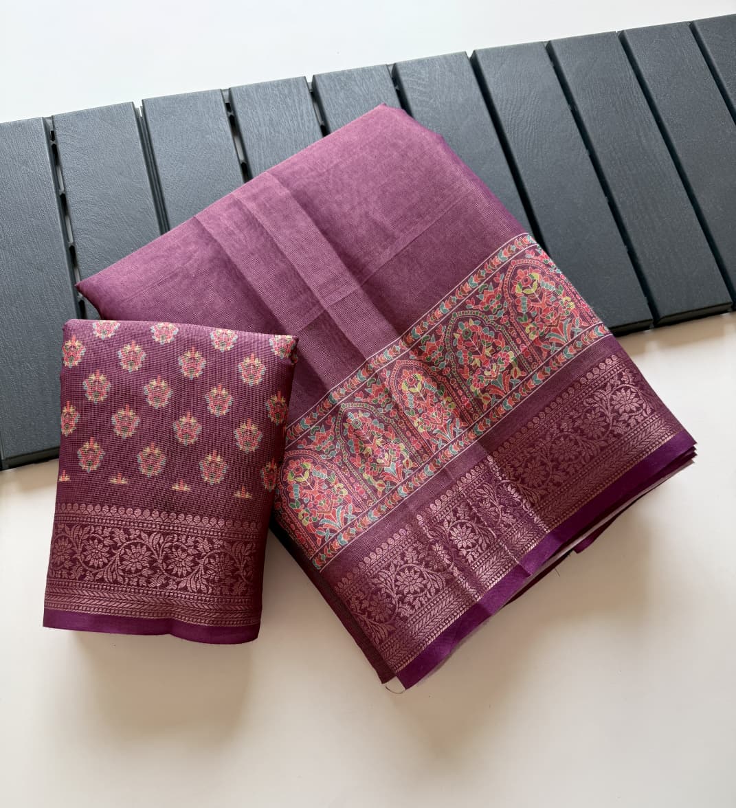 Kayatri New Pure Tissue Erode Silk Saree with Full Jari Jacquard Weave Kalamkari Digital Print