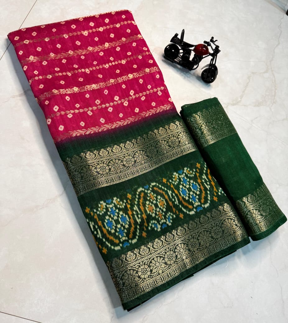 Kayatri New Classic Pen Kalamkari Cotton Silk Saree with Elegant Zari Hamsa Detailing