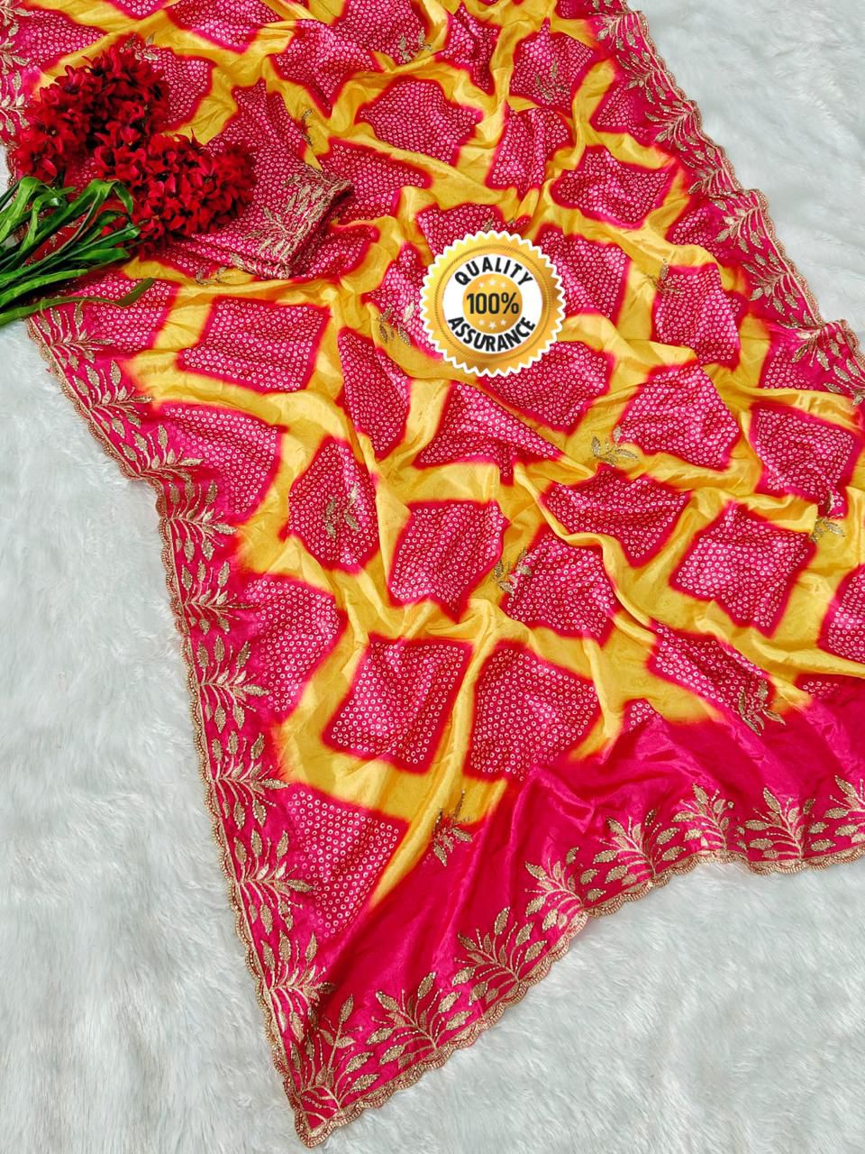 Kayatri New Exclusive Shiny Silk Saree with Zari Work Border
