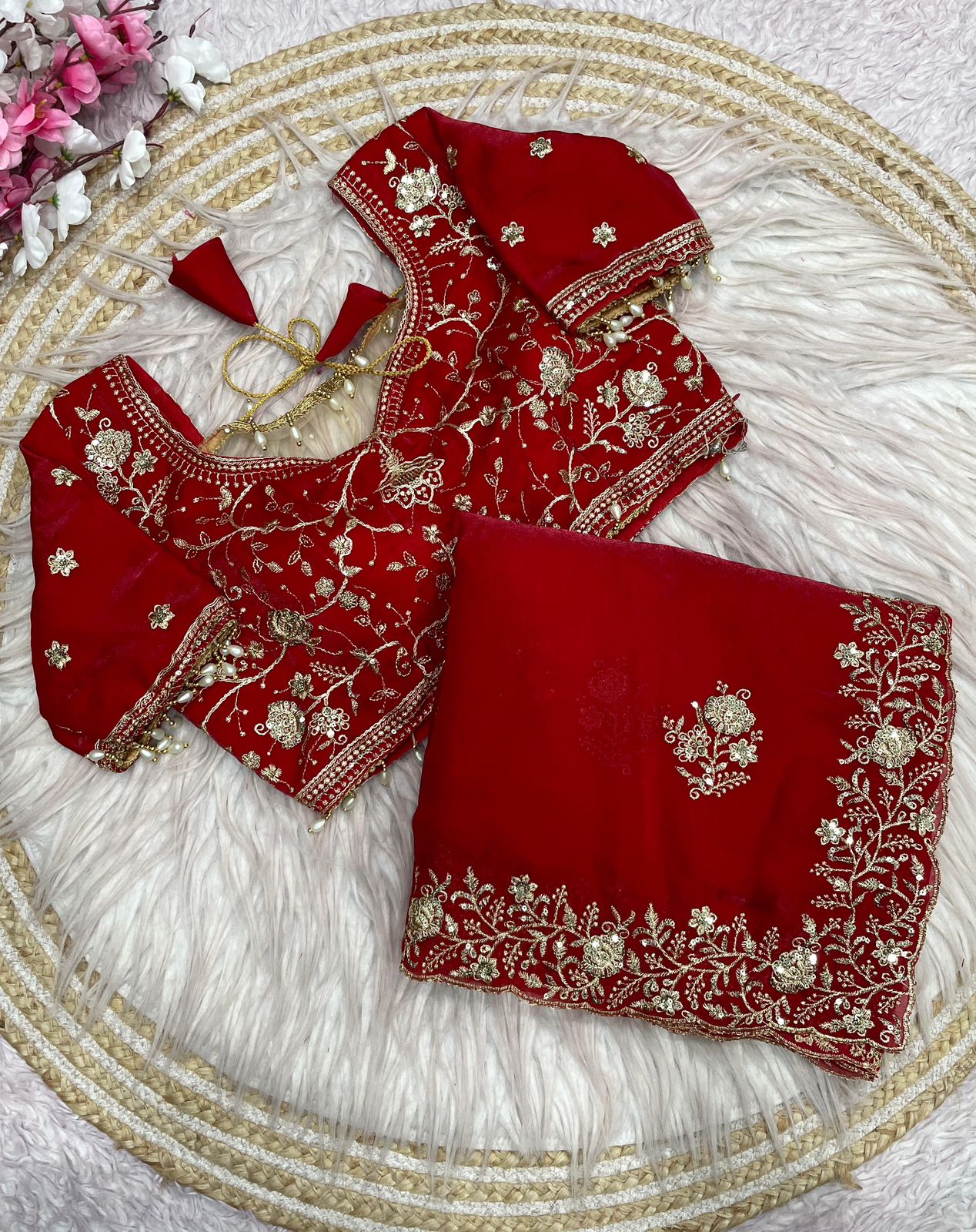 Kayatri New Stylish Fendy Satin Saree with Sequence C-Pallu Body Butti Design