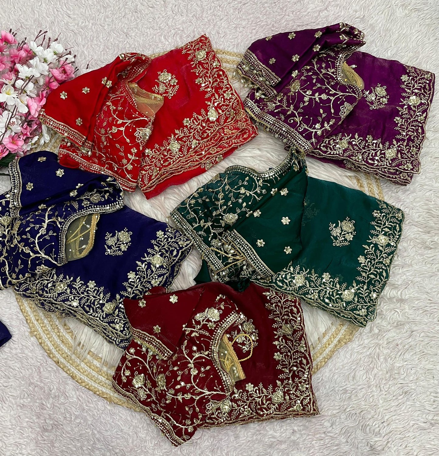 Kayatri New Stylish Fendy Satin Saree with Sequence C-Pallu Body Butti Design