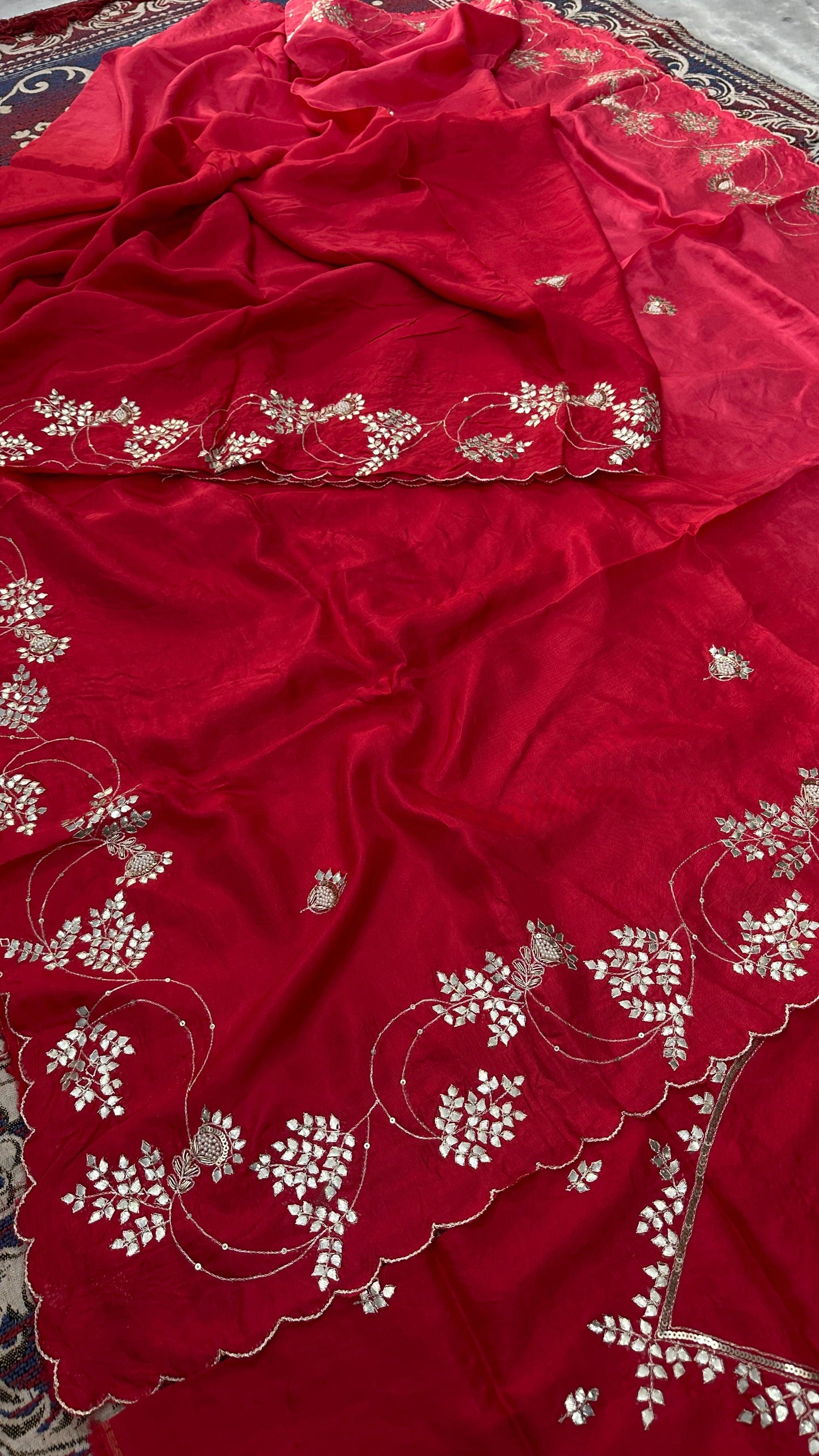 Kayatri New Classic Upada Silk Saree with Handcrafted Gotta Patti Detailing