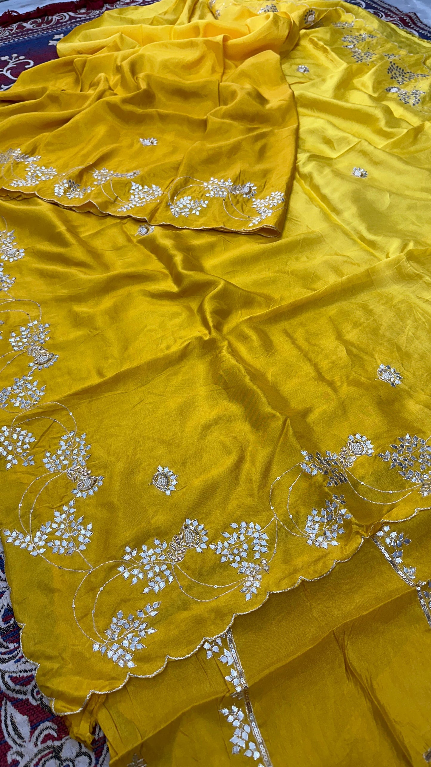 Kayatri New Classic Upada Silk Saree with Handcrafted Gotta Patti Detailing