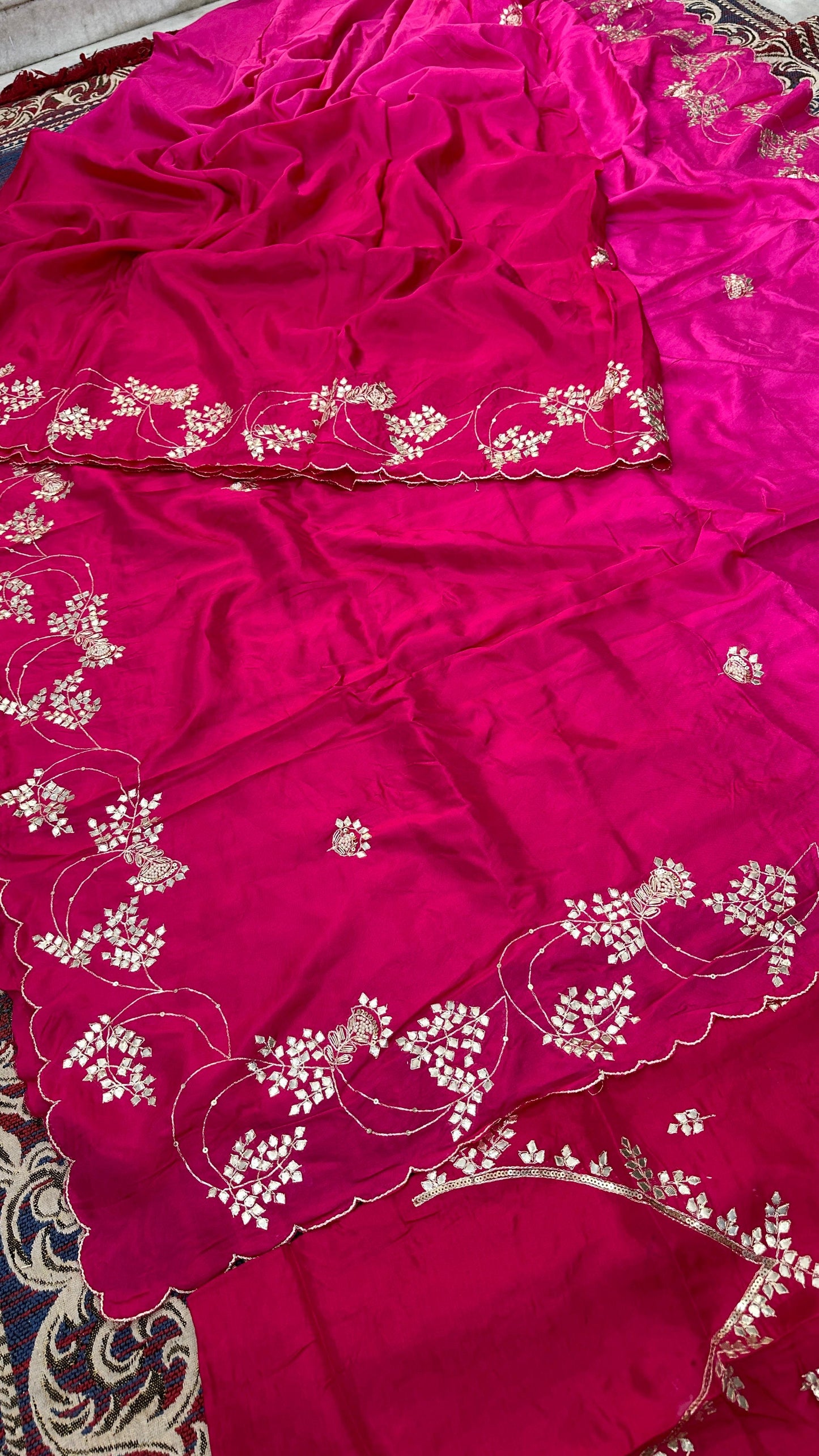 Kayatri New Classic Upada Silk Saree with Handcrafted Gotta Patti Detailing
