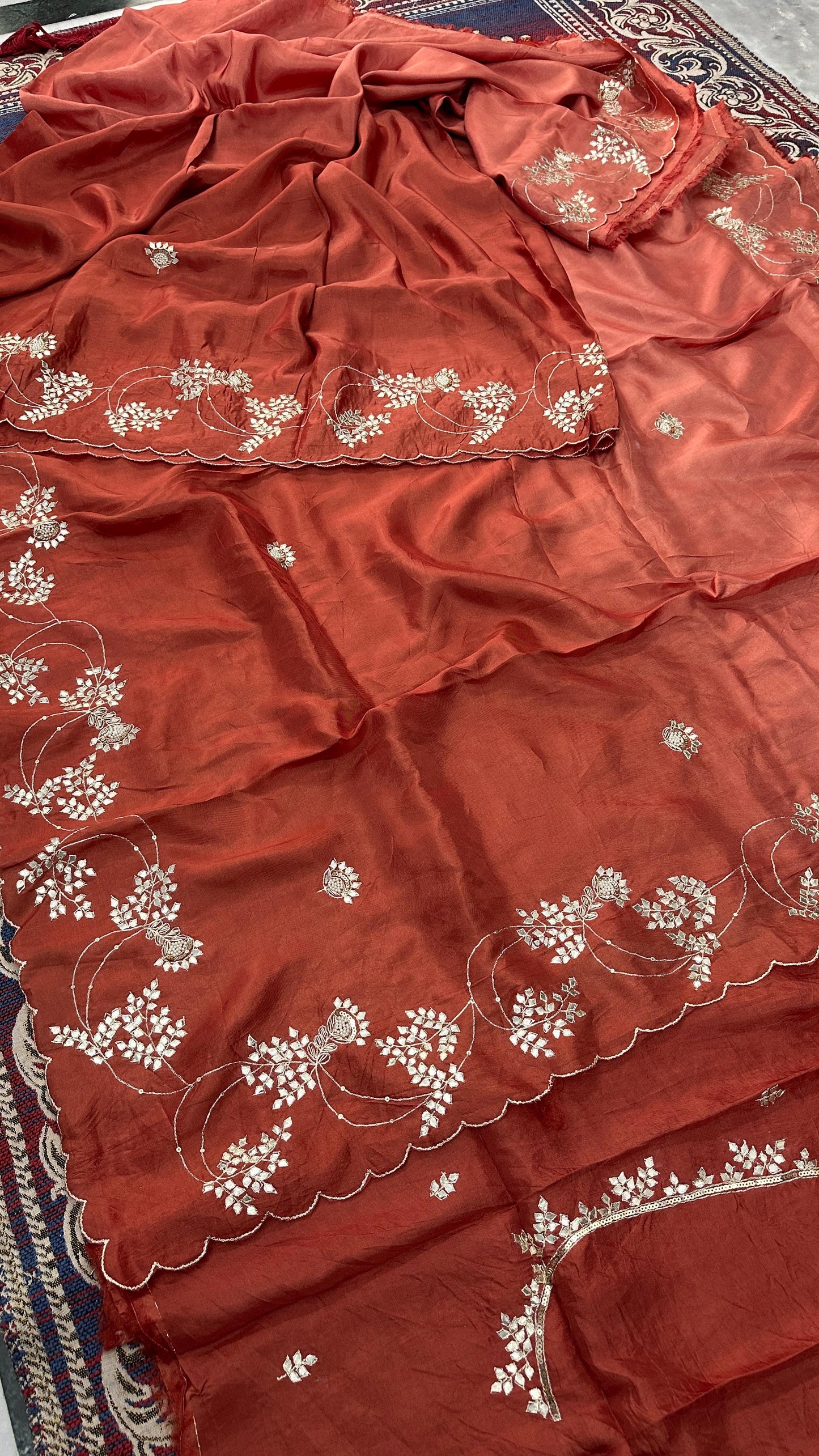 Kayatri New Classic Upada Silk Saree with Handcrafted Gotta Patti Detailing
