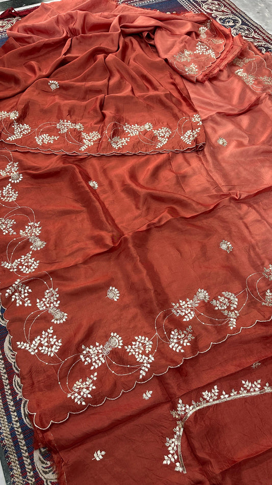 Kayatri New Classic Upada Silk Saree with Handcrafted Gotta Patti Detailing