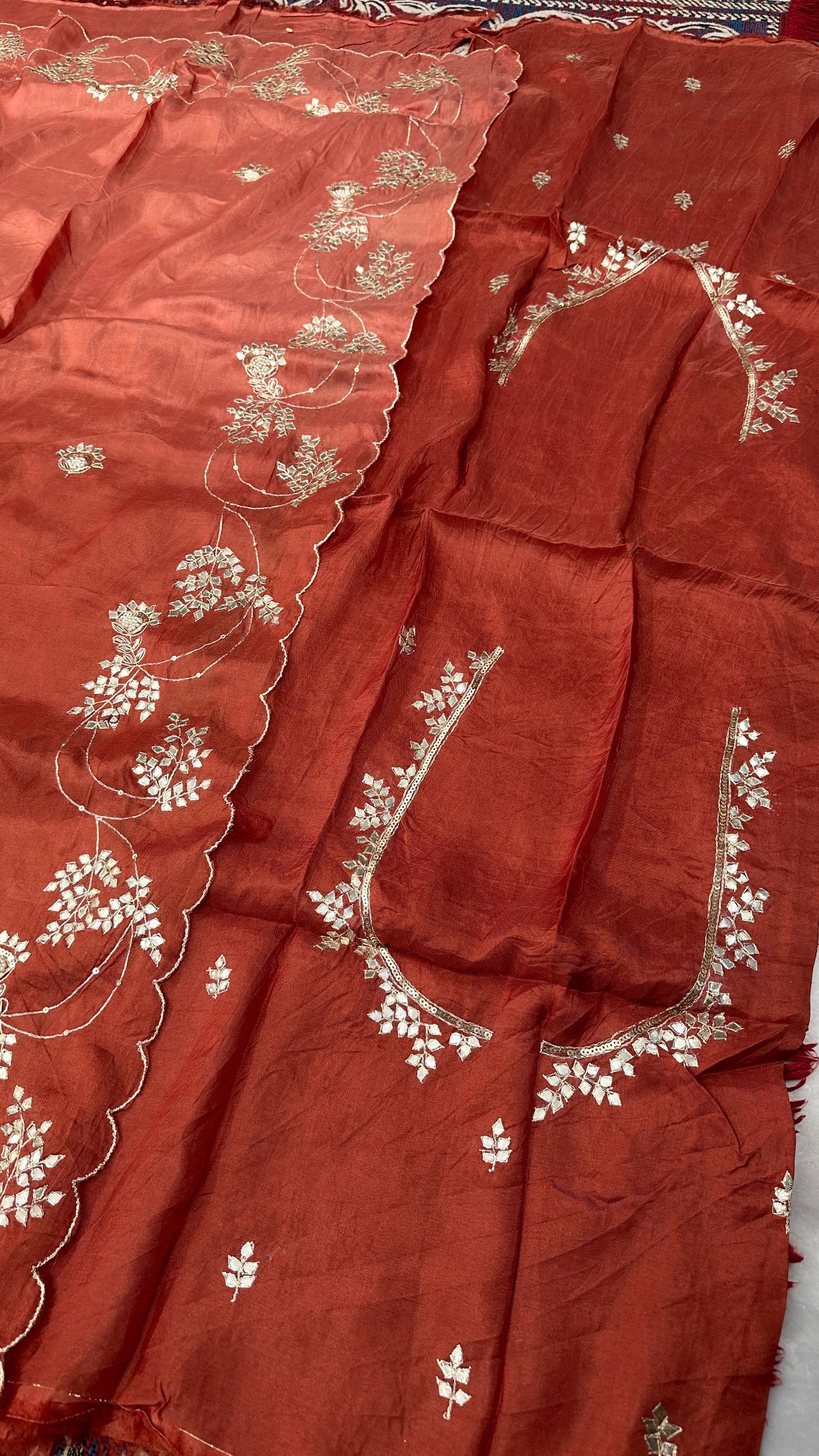 Kayatri New Classic Upada Silk Saree with Handcrafted Gotta Patti Detailing