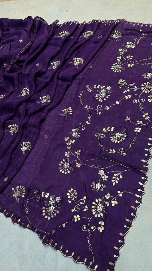 Kayatri New Elegant H.O. Silk Saree Highlighted with Stunning Gotta Patti Embellishment