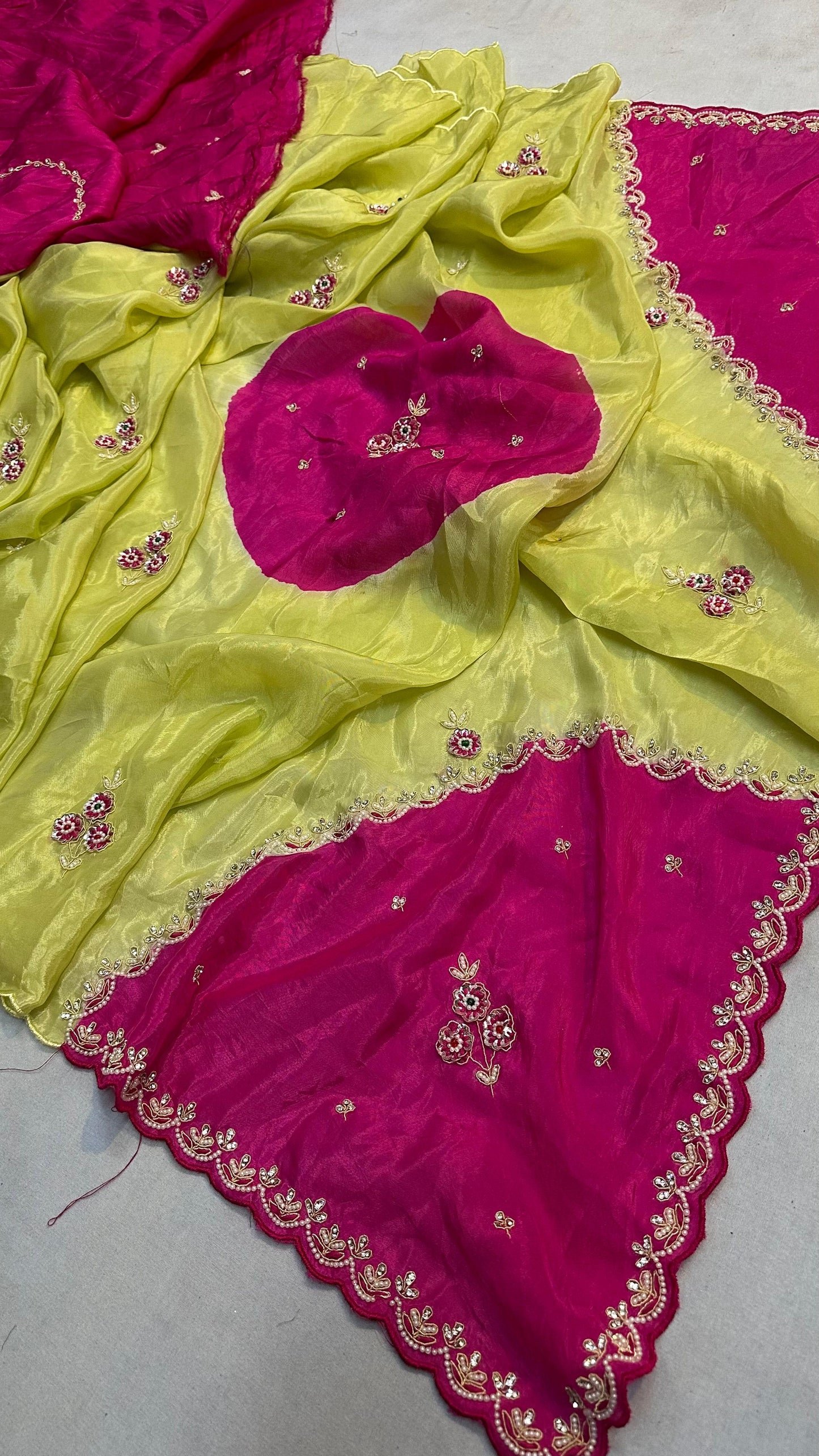 Kayatri New Elegant Pure H.O. Silk Saree Highlighted with Handcrafted Work