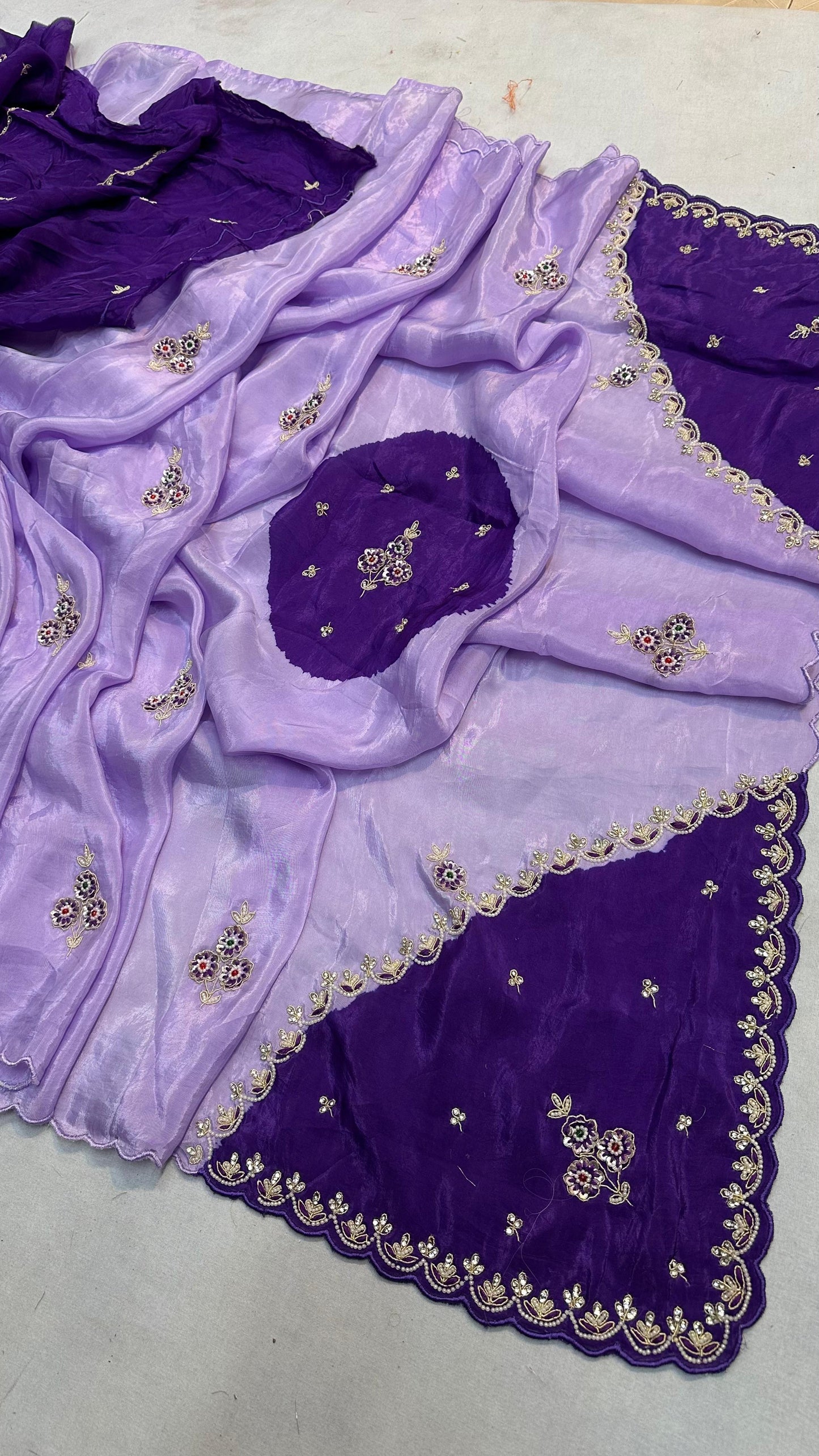 Kayatri New Elegant Pure H.O. Silk Saree Highlighted with Handcrafted Work