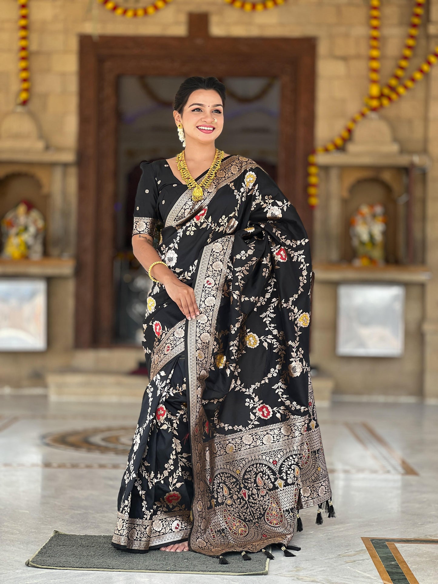Kayatri New Banarasi Silk Saree Featuring Meenakari Touch and Premium Zari Weaving