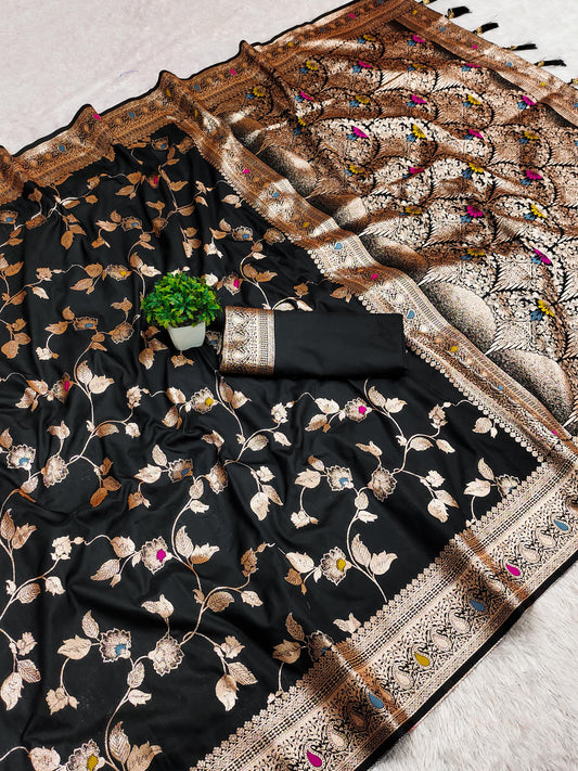 Kayatri New Banarasi Silk Saree Featuring Meenakari Touch and Premium Zari Weaving