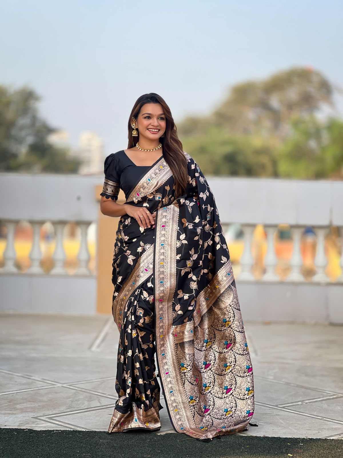 Kayatri New Banarasi Silk Saree Featuring Meenakari Touch and Premium Zari Weaving