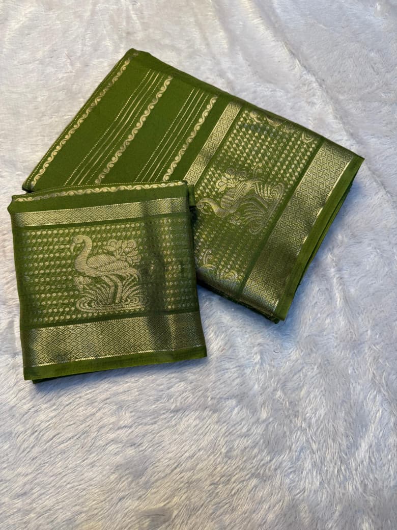 Kayatri New Premium Viscose Dola Silk Weaving Saree with Matching Dola Silk Blouse