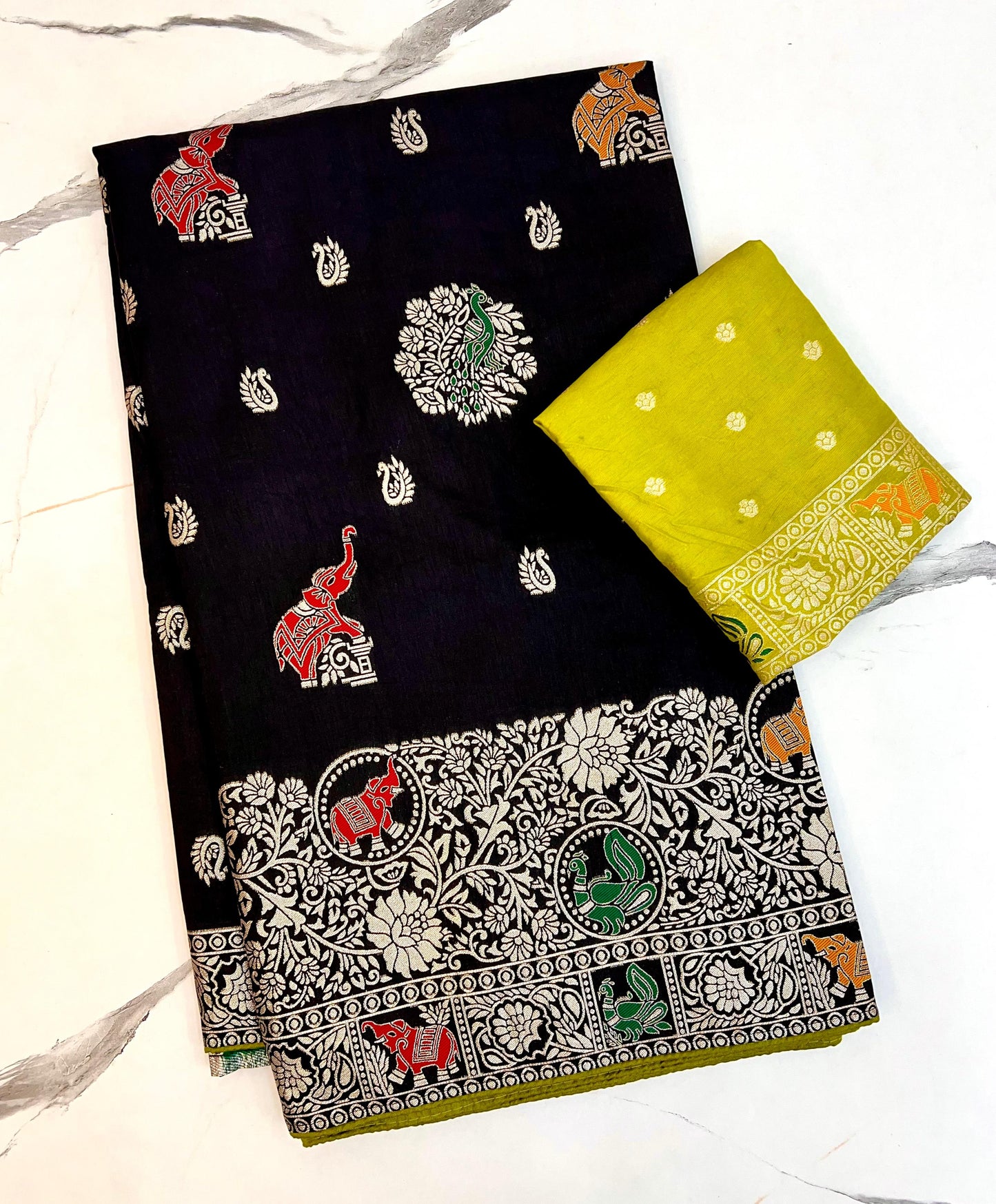 Kayatri New Pure Banarasi Dola Silk Saree with Jari Jacquard Weaving Rich Pallu