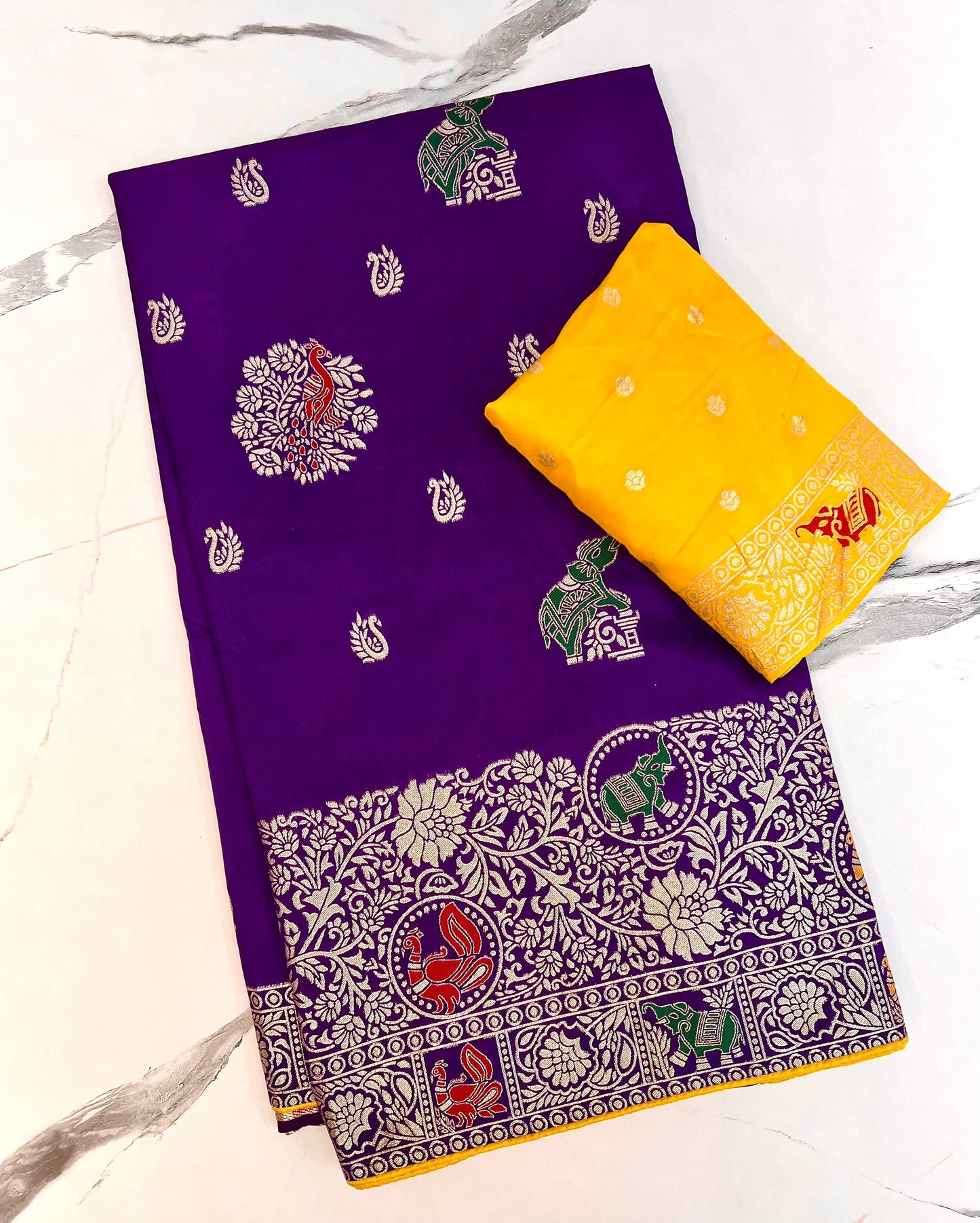 Kayatri New Pure Banarasi Dola Silk Saree with Jari Jacquard Weaving Rich Pallu